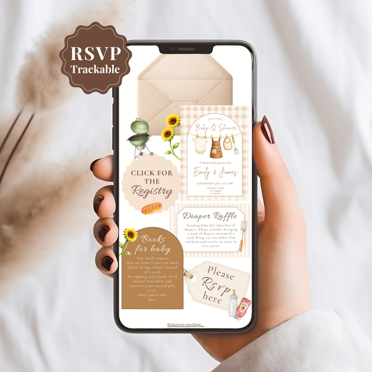 Baby-Q Baby Shower Invitation - Neutral Digital Invite