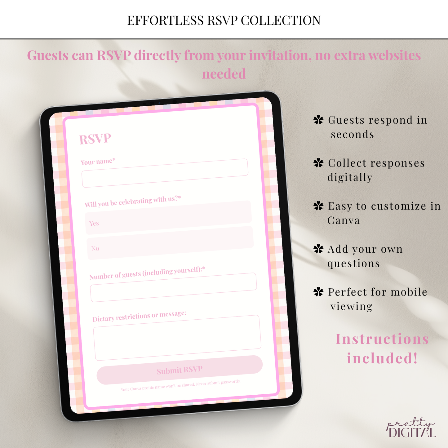 One Silly Goose First Birthday Invitation - Pink Digital Invite