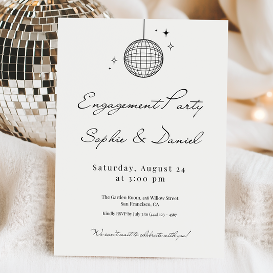 Modern invitation template by Pretty Digital — printable digital download