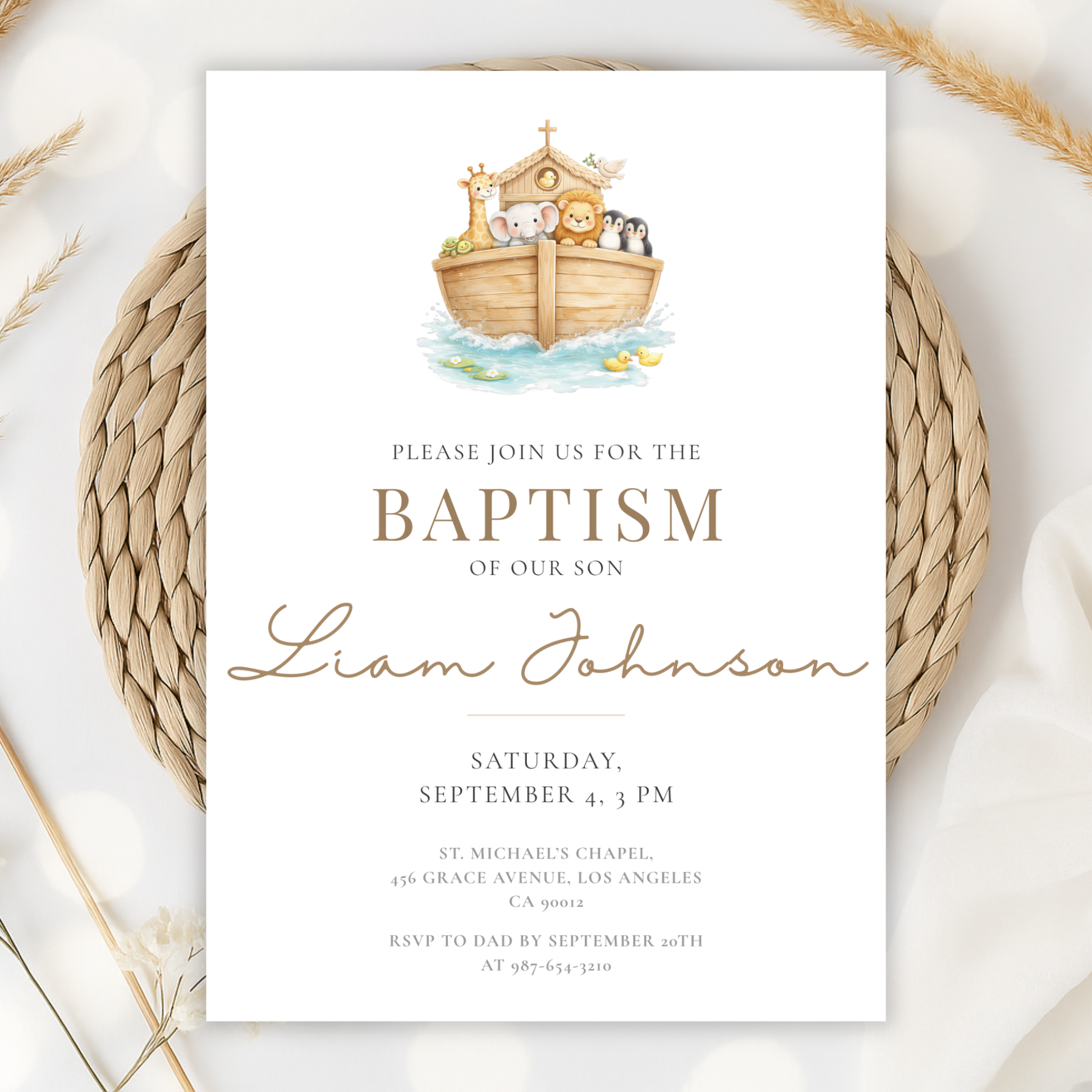 Elegant Baptism Invitation by Pretty Digital — view 10