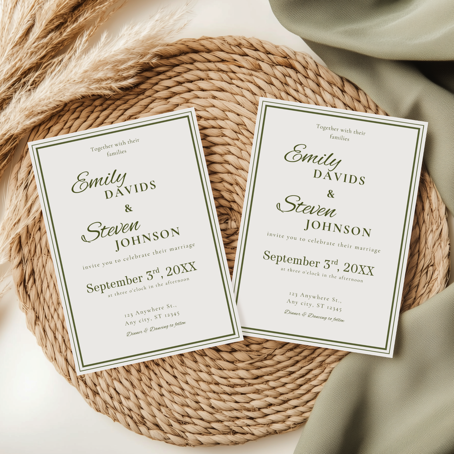 Black Tie Elegant Wedding Invitation by Pretty Digital — view 8