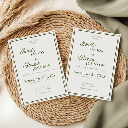 Black Tie Elegant Wedding Invitation by Pretty Digital — view 8
