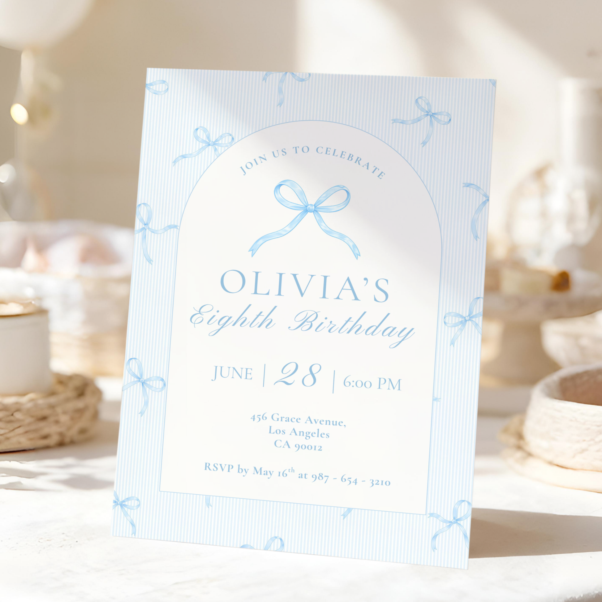 Pink Invitation for Girls by Pretty Digital — view 3