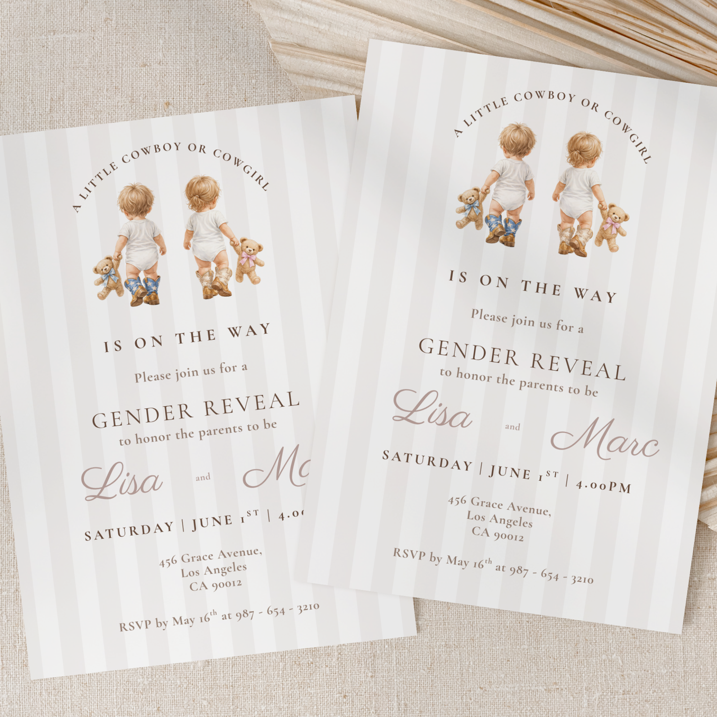 Cowboy or Cowgirl — Gender Reveal Invitation Template (Western) by Pretty Digital — view 9