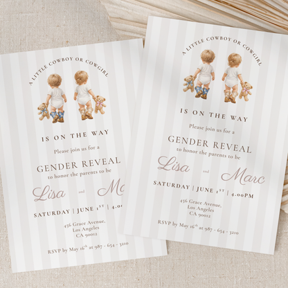 Cowboy or Cowgirl — Gender Reveal Invitation Template (Western) by Pretty Digital — view 9