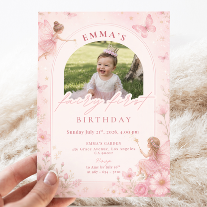 Emma's Garden — Fairy First Birthday Invitation Template by Pretty Digital — view 9