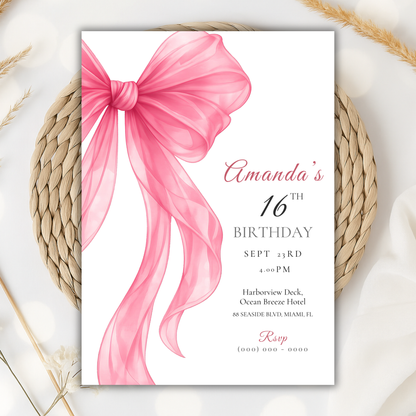Modern Sweet 16 Invitation by Pretty Digital — view 10