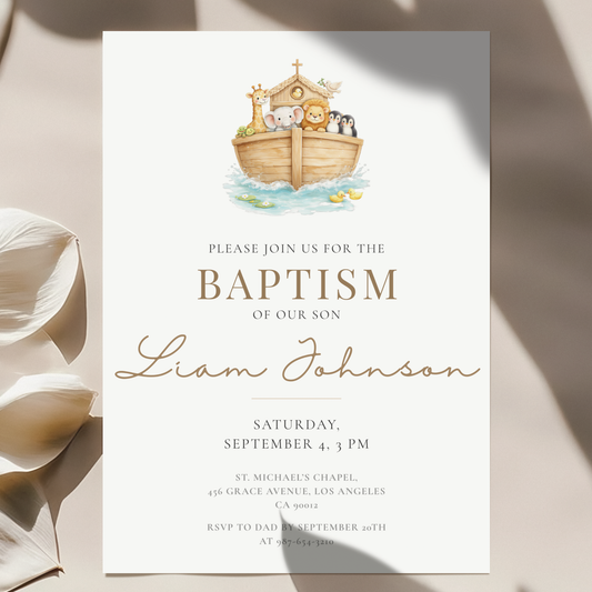 Elegant invitation template by Pretty Digital — printable digital download