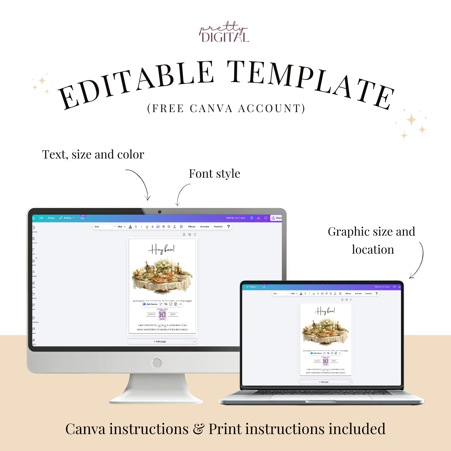 Hey Fam — Family Reunion Invitation Template by Pretty Digital — view 4