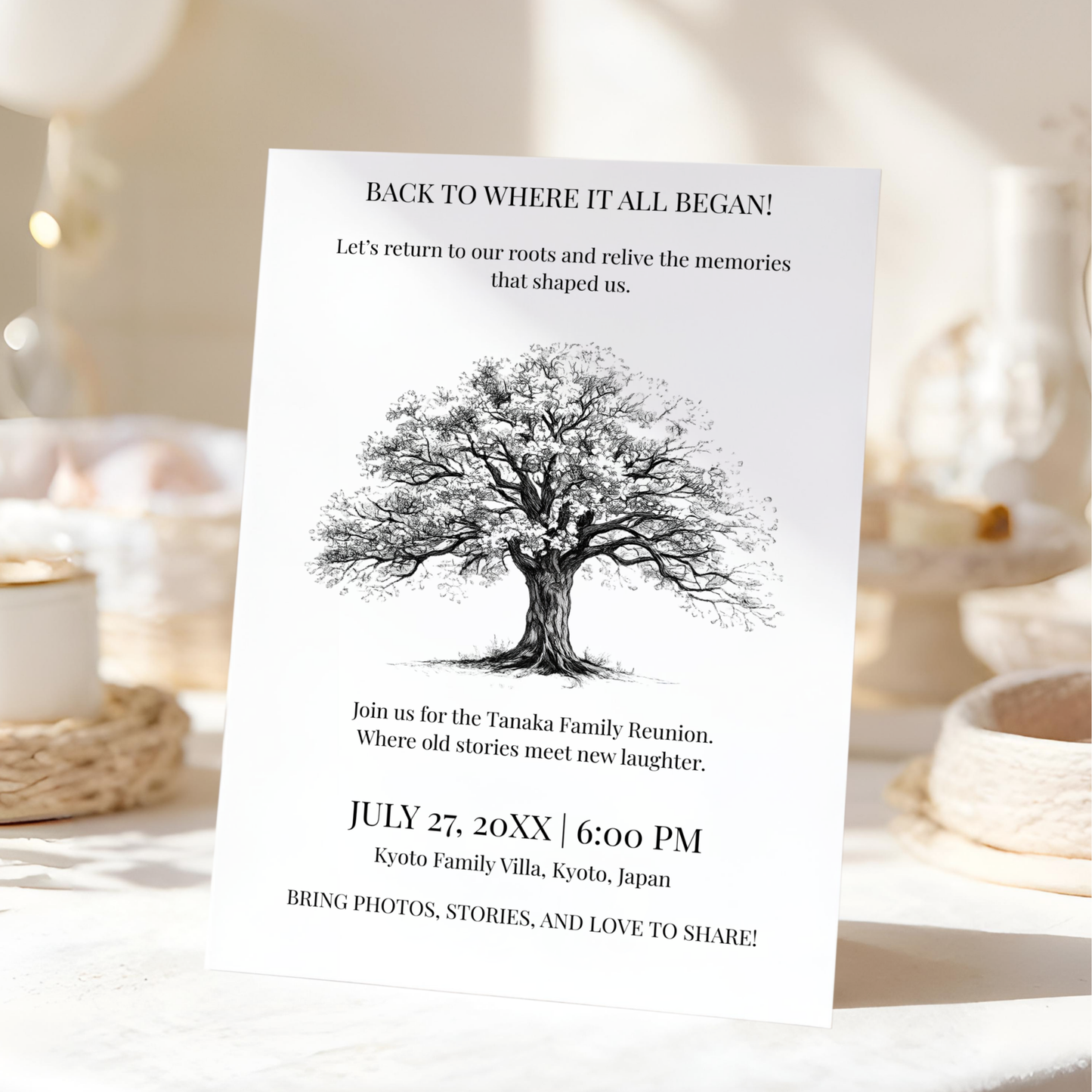 Back to Where It All Began — Family Reunion Invitation Template by Pretty Digital — view 3