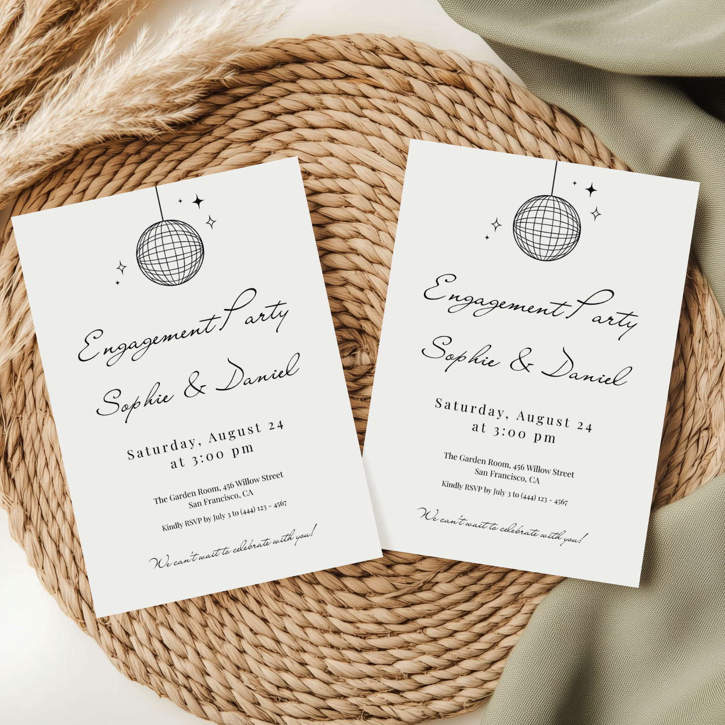 Modern Engagement Party Invitation by Pretty Digital — view 9