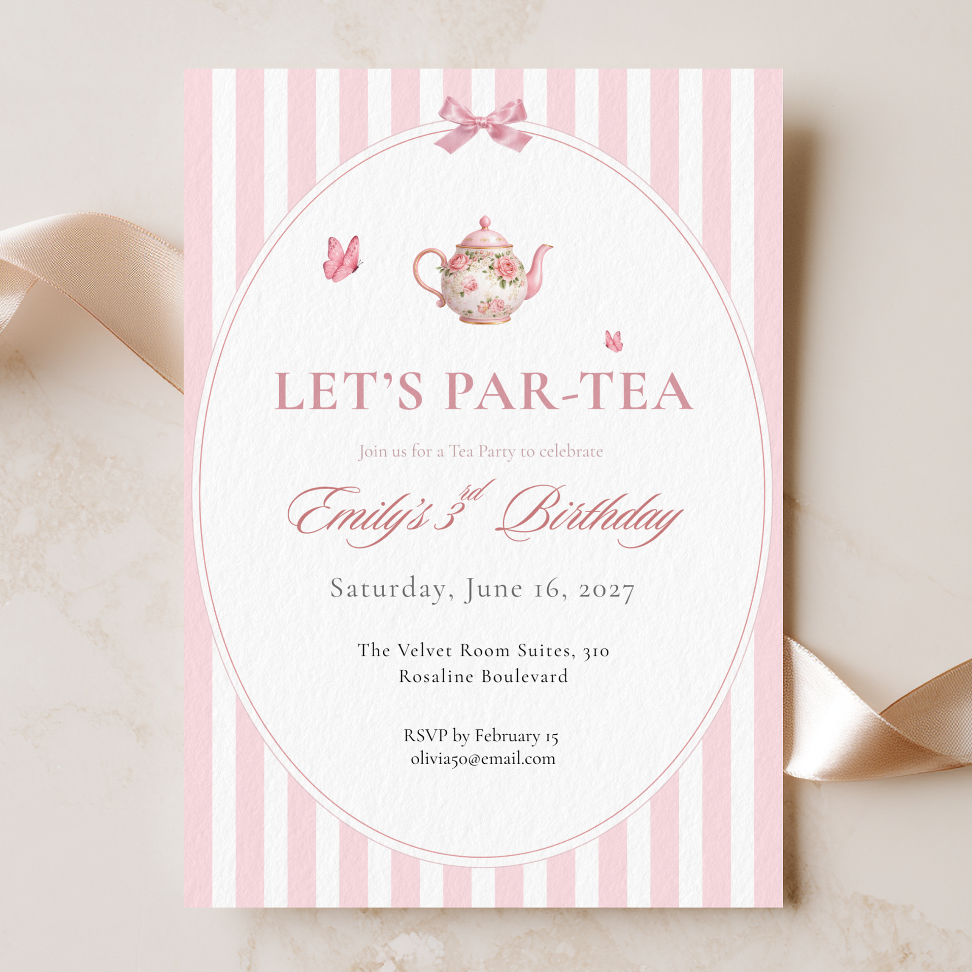 Let's Par-Tea — Tea Party Invitation Template by Pretty Digital — view 5