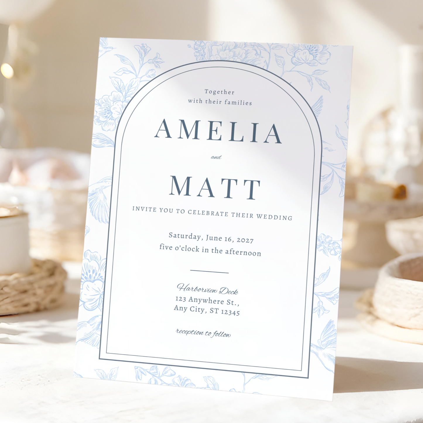 Floral Wedding Invitation by Pretty Digital — view 5