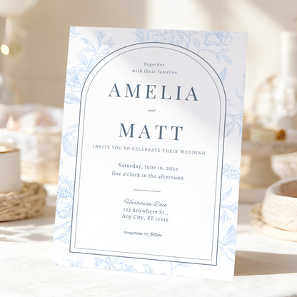 Floral Wedding Invitation by Pretty Digital — view 5
