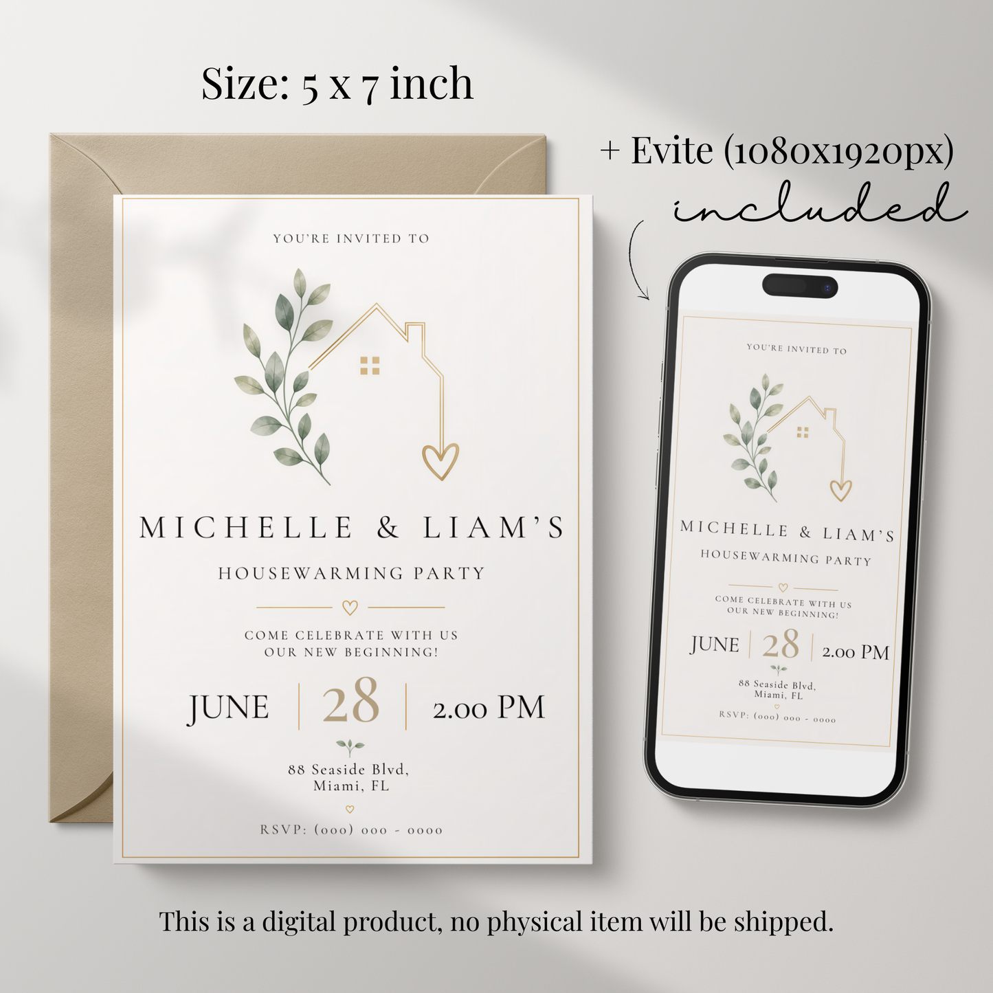 New Beginning — Housewarming Party Invitation Template by Pretty Digital — view 2