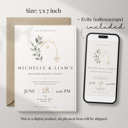New Beginning — Housewarming Party Invitation Template by Pretty Digital — view 2