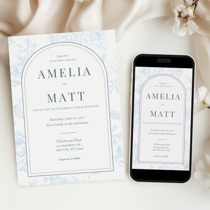 Floral Wedding Invitation by Pretty Digital — view 6