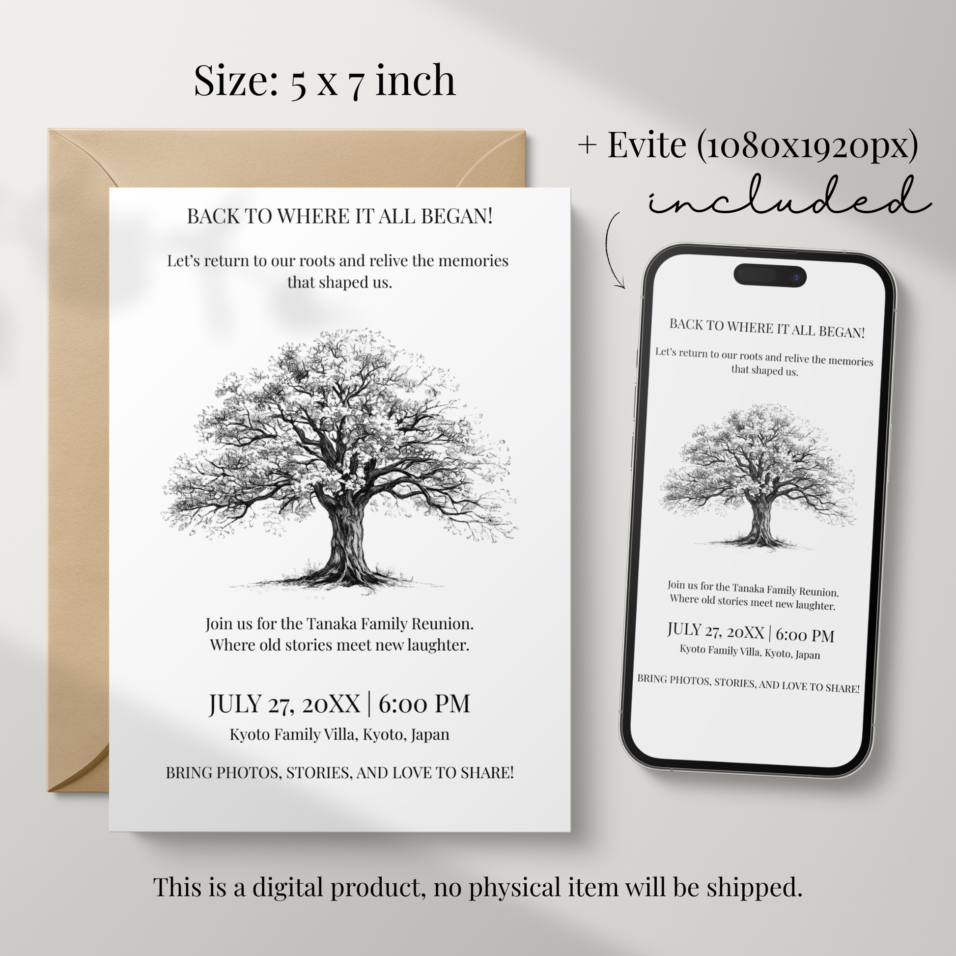 Back to Where It All Began — Family Reunion Invitation Template by Pretty Digital — view 2