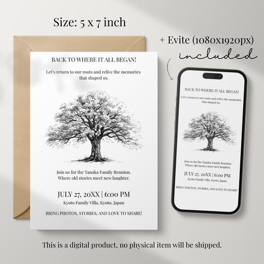 Back to Where It All Began — Family Reunion Invitation Template by Pretty Digital — view 2