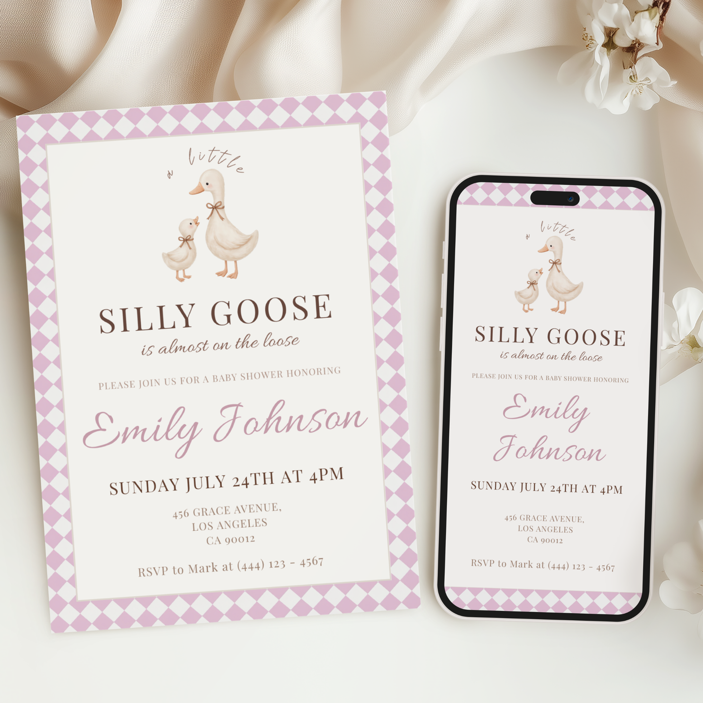 Silly Goose — Baby Shower Invitation Template by Pretty Digital — view 6