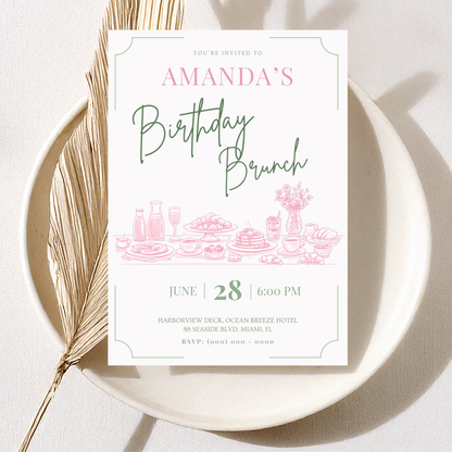 Floral Brunch Invitation by Pretty Digital — view 5