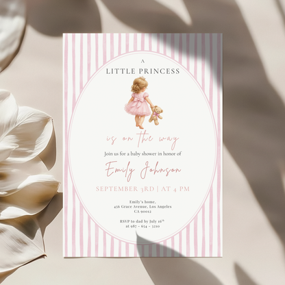 A Little Princess on the Way — Baby Girl Shower Invitation Template by Pretty Digital — view 5