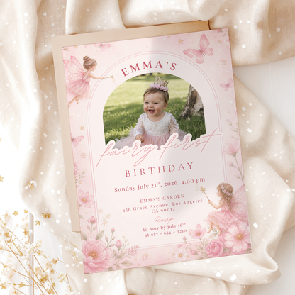 Emma's Garden — Fairy First Birthday Invitation Template by Pretty Digital — view 5