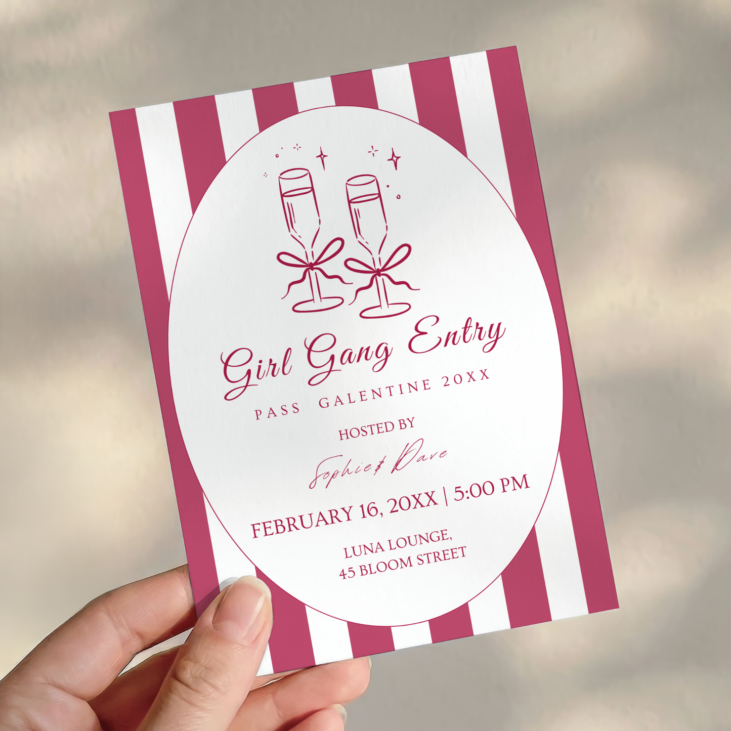 Modern Pink Galentine's Day Invitation by Pretty Digital — view 5
