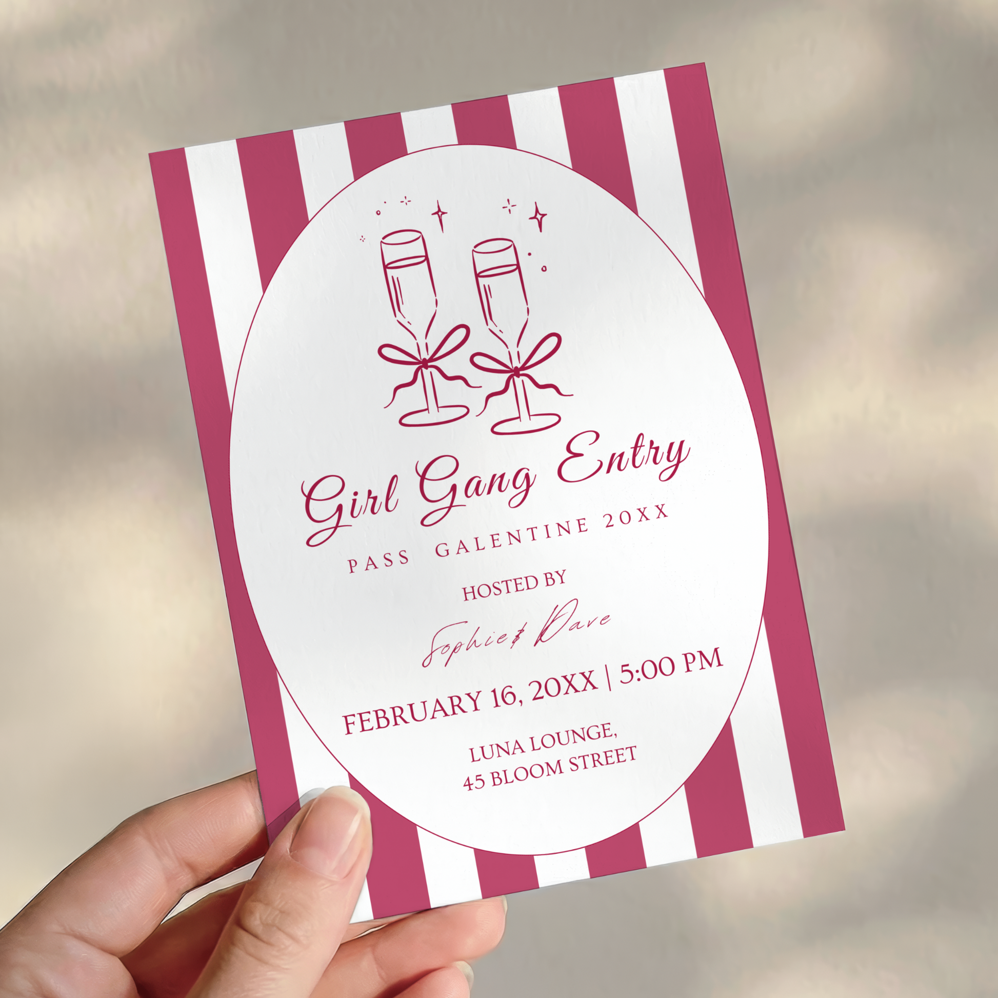 Modern Pink Galentine's Day Invitation by Pretty Digital — view 5