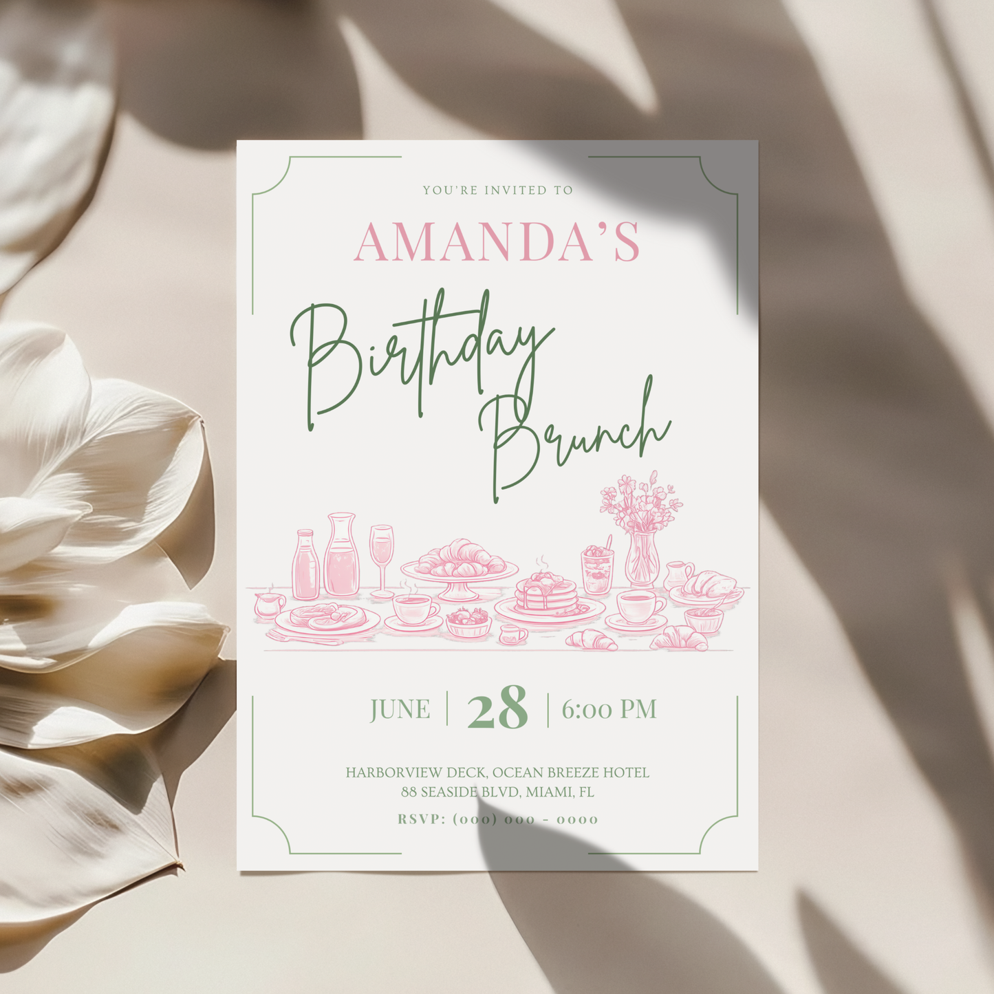 Floral Brunch Invitation by Pretty Digital — view 10