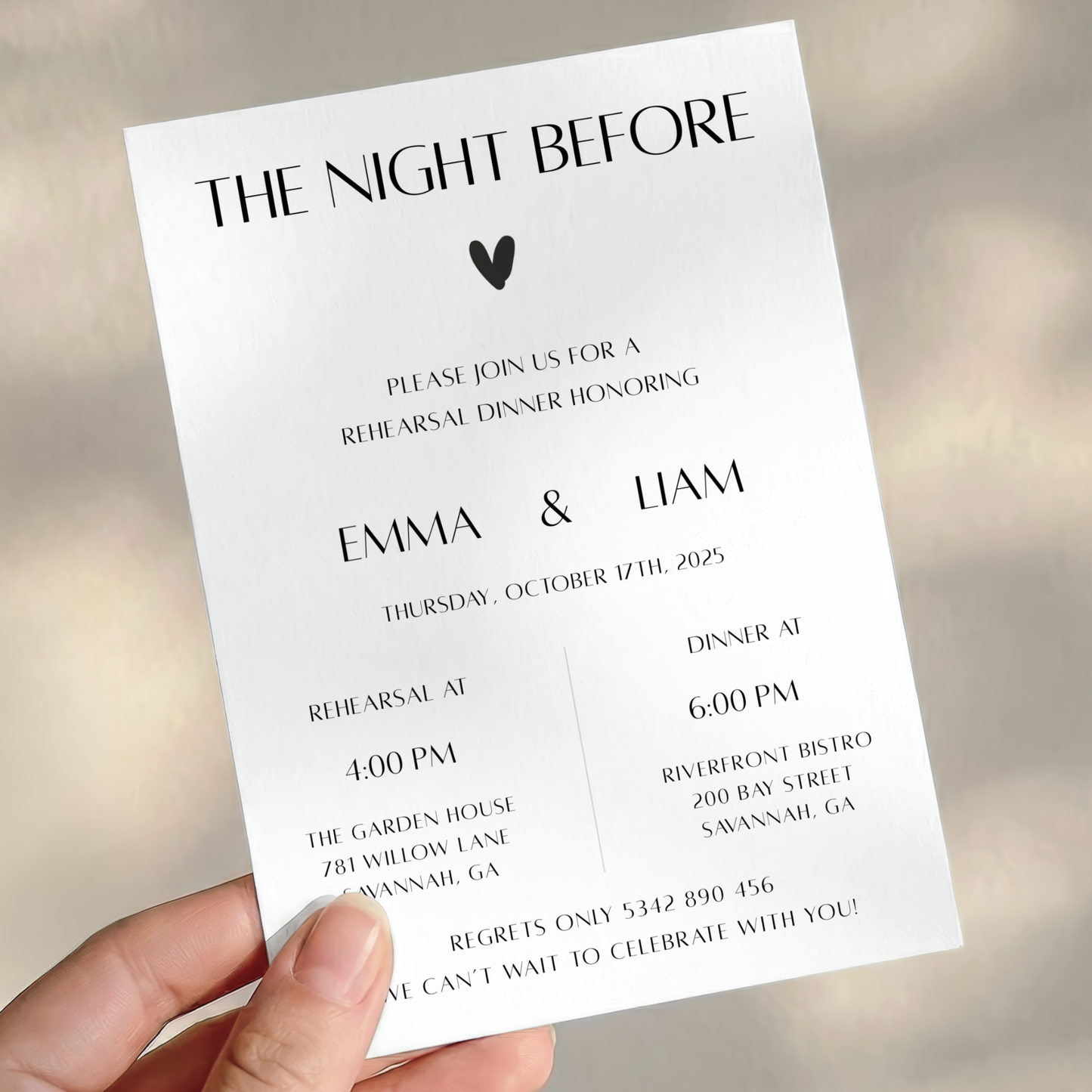 The Night Before — Modern Rehearsal Dinner Invitation Template by Pretty Digital — view 6
