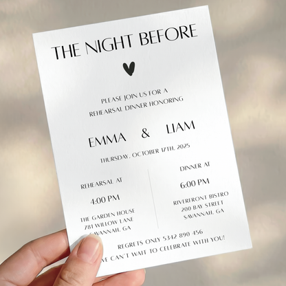 The Night Before — Modern Rehearsal Dinner Invitation Template by Pretty Digital — view 6