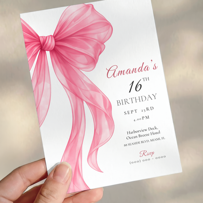 Modern Sweet 16 Invitation by Pretty Digital — view 3
