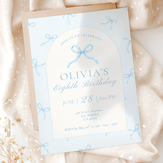 Pink invitation template by Pretty Digital — printable digital download