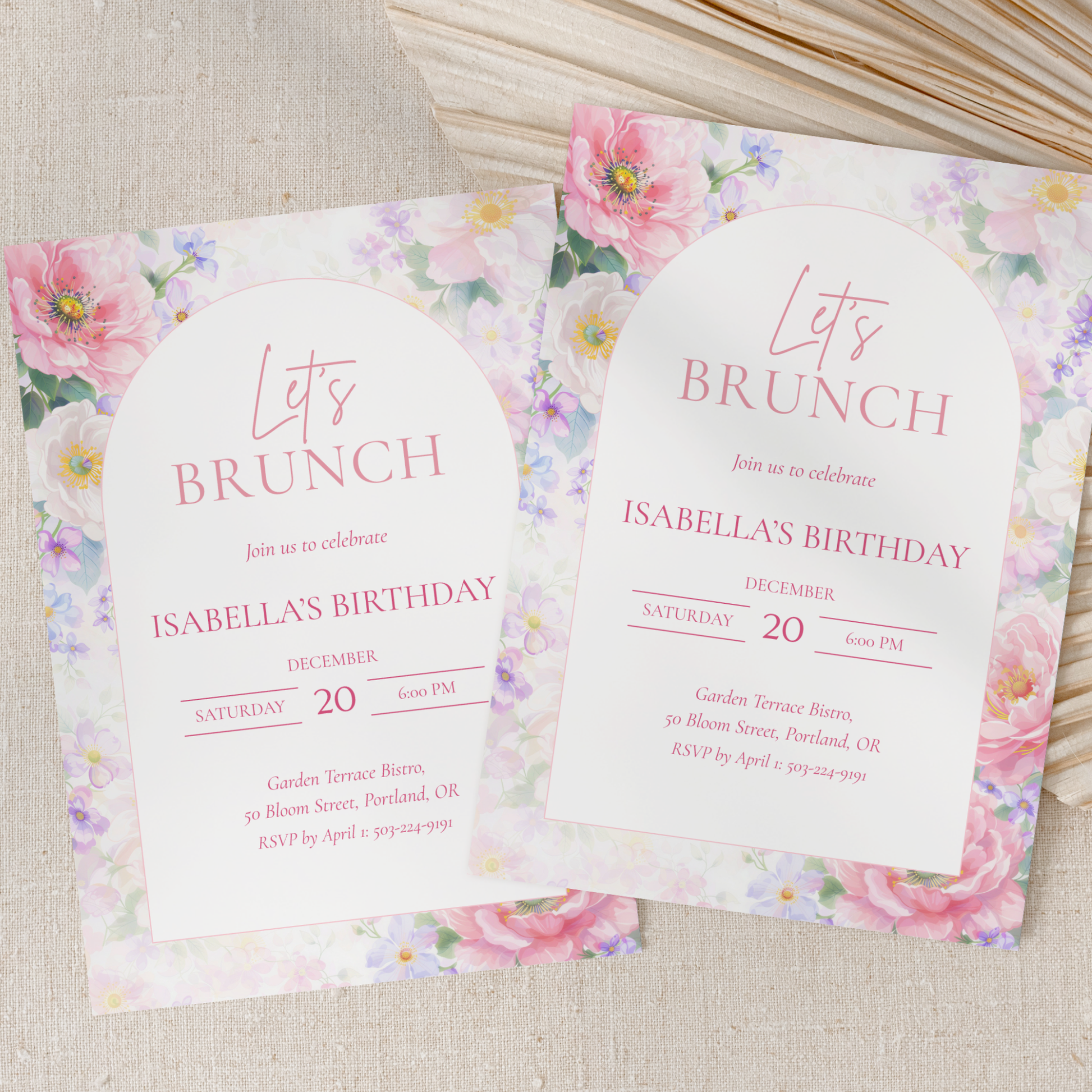 Let's Brunch — Birthday Brunch Invitation Template by Pretty Digital — view 9