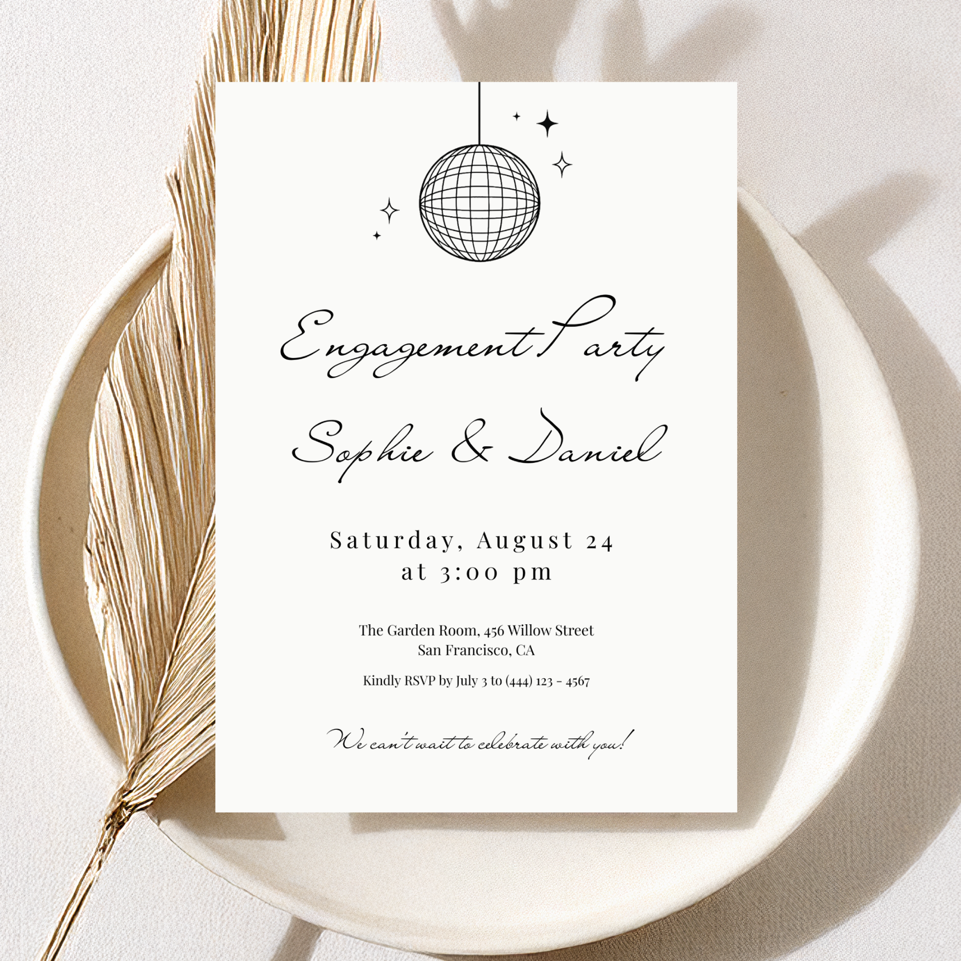 Modern Engagement Party Invitation by Pretty Digital — view 10