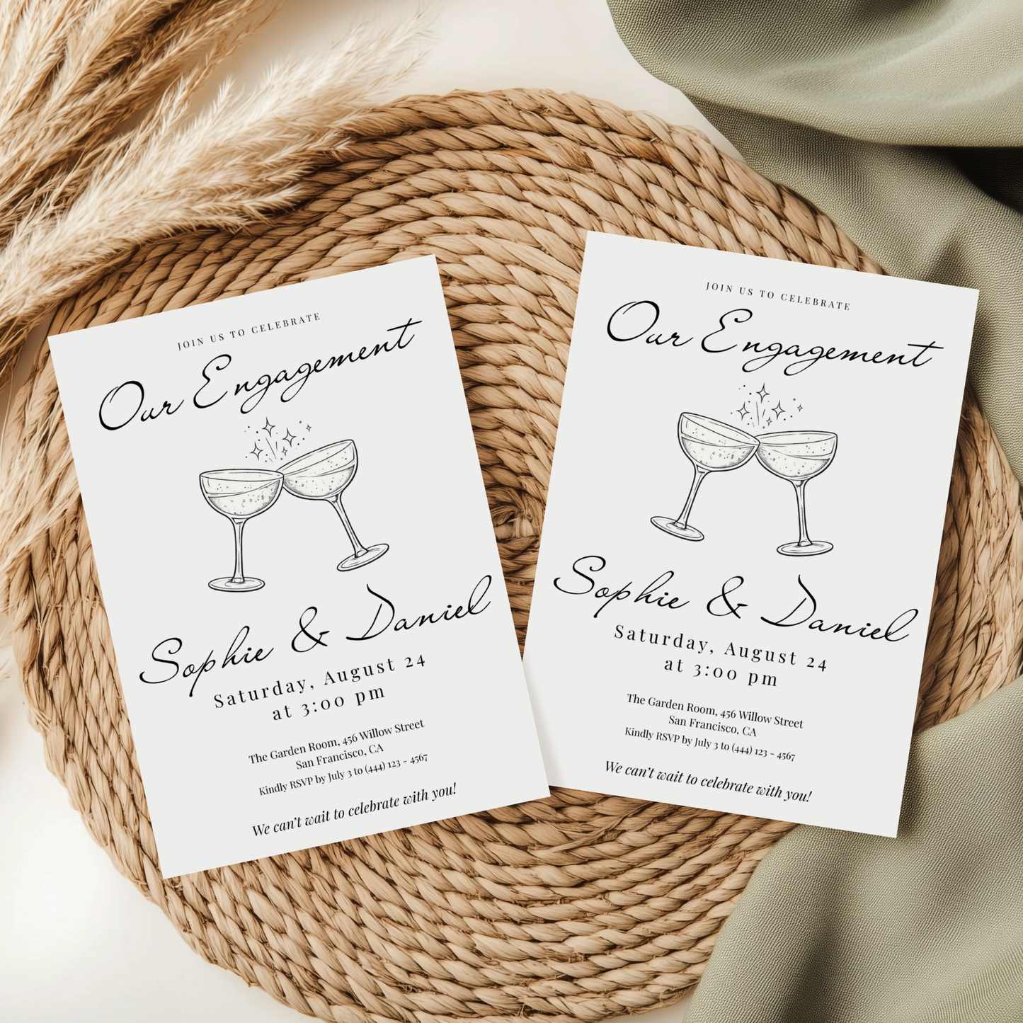 Floral Engagement Party Invitation by Pretty Digital — view 9