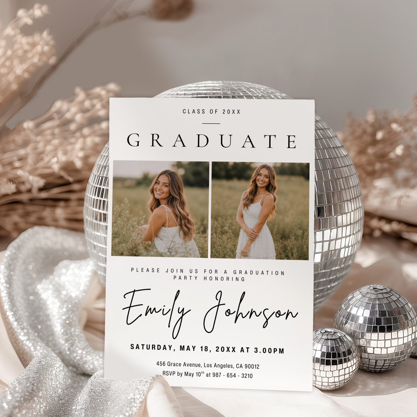 Graduate — Graduation Party Invitation Template by Pretty Digital — view 9