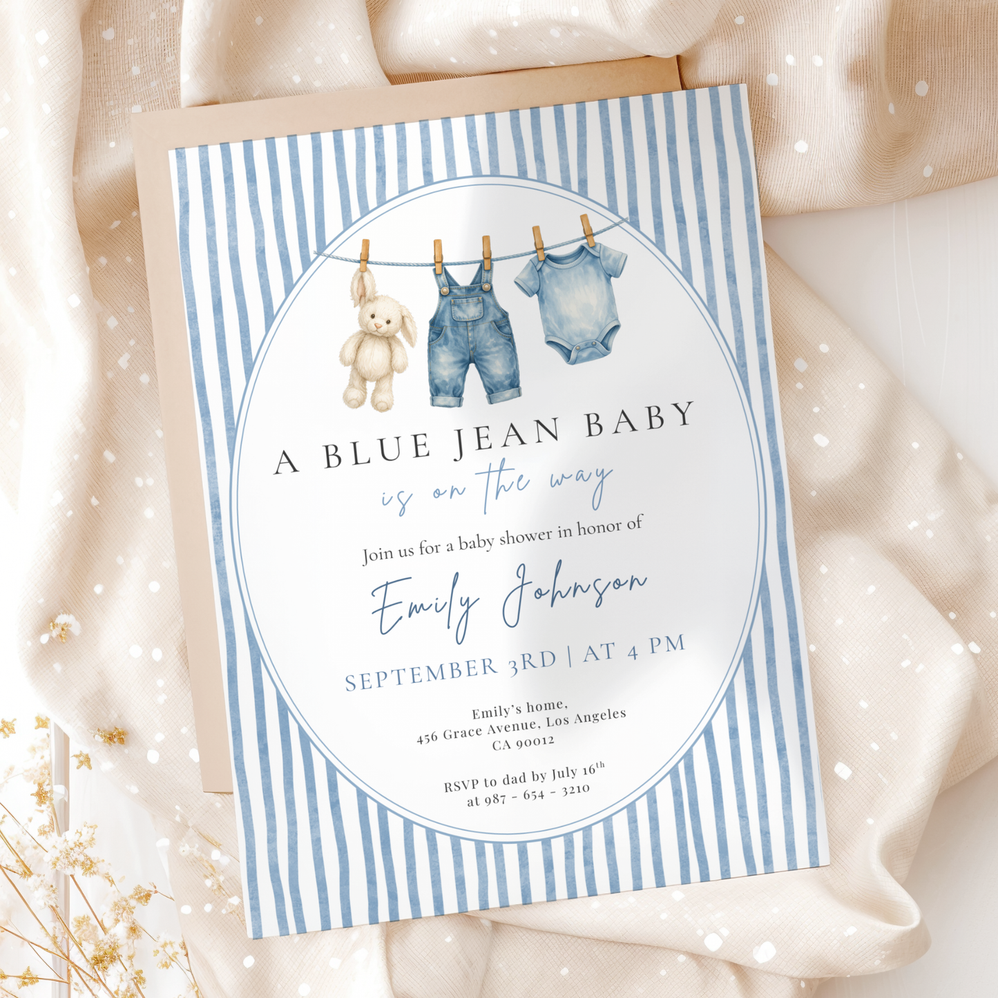 A Blue Jean Baby — Western Baby Shower Invitation Template by Pretty Digital — view 10