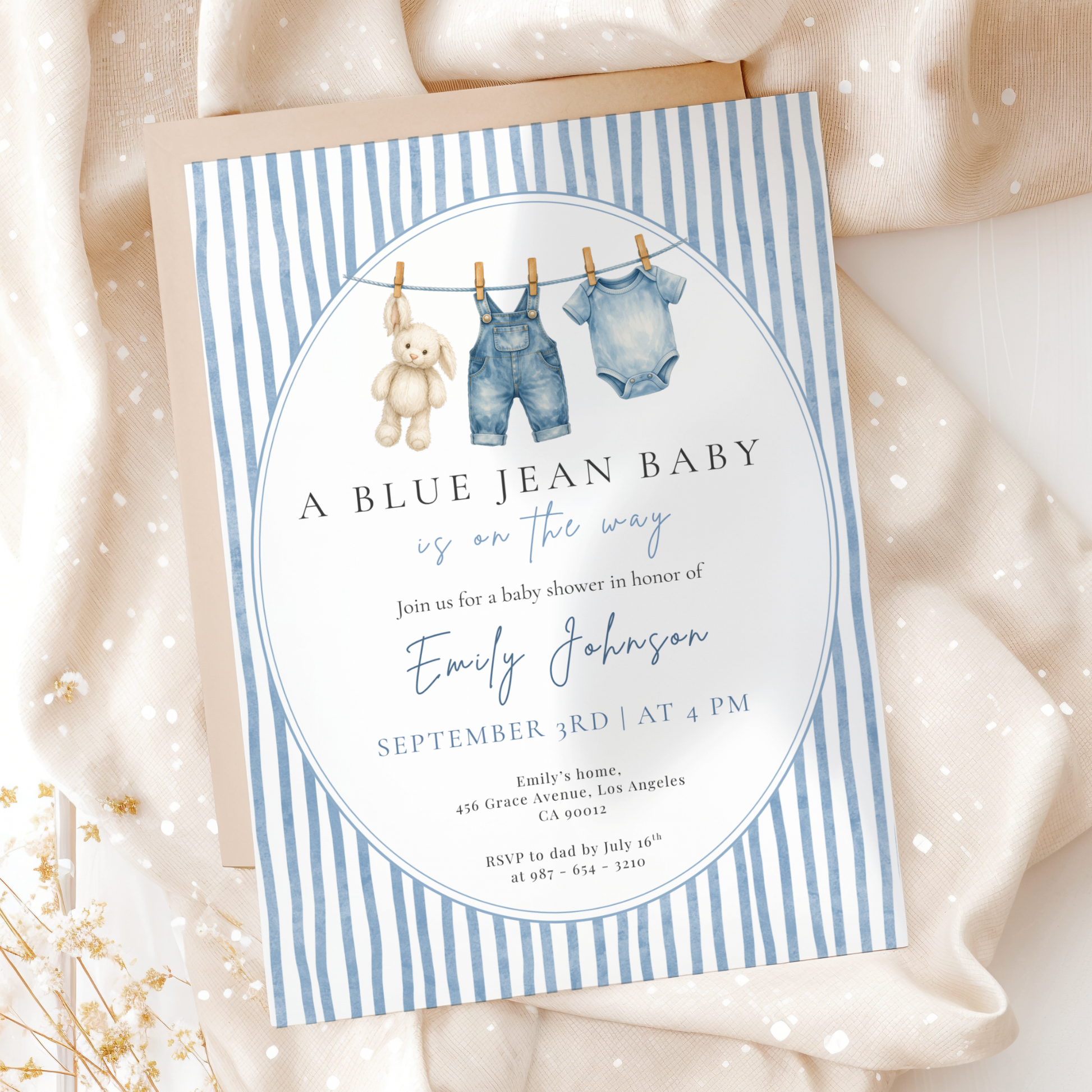 A Blue Jean Baby — Western Baby Shower Invitation Template by Pretty Digital — view 10