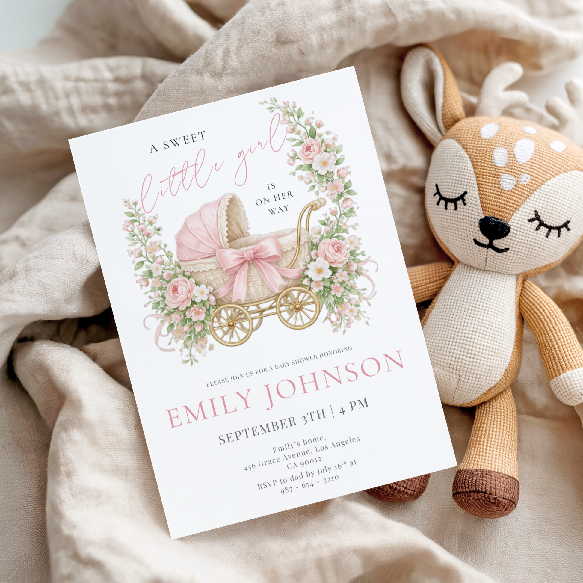 A Sweet Little — Baby Shower Invitation Template by Pretty Digital — view 5