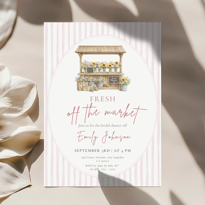 Fresh off the Market — Bridal Shower Invitation Template by Pretty Digital — view 3