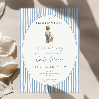 Blue Jean Baby — Western Baby Shower Invitation Template by Pretty Digital — view 5