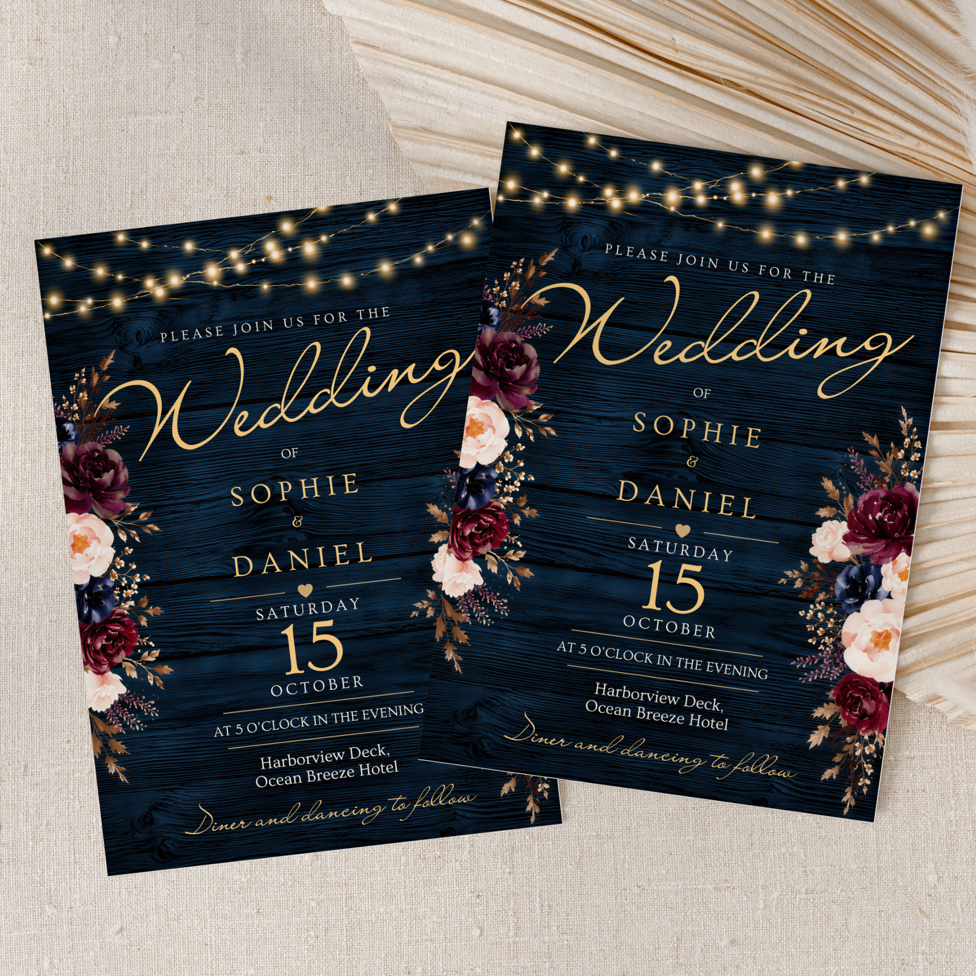 Greenery Rustic Wedding Invitation by Pretty Digital — view 8