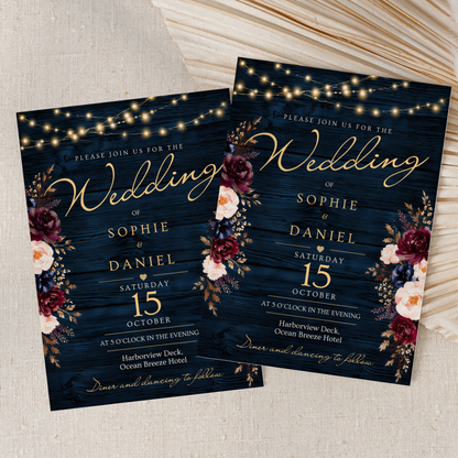 Greenery Rustic Wedding Invitation by Pretty Digital — view 8