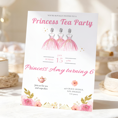 You're Royally Invited — Princess Tea Party Invitation Template by Pretty Digital — view 5