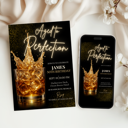 Aged to Perfection — 30th Birthday Invitation Template by Pretty Digital — view 5