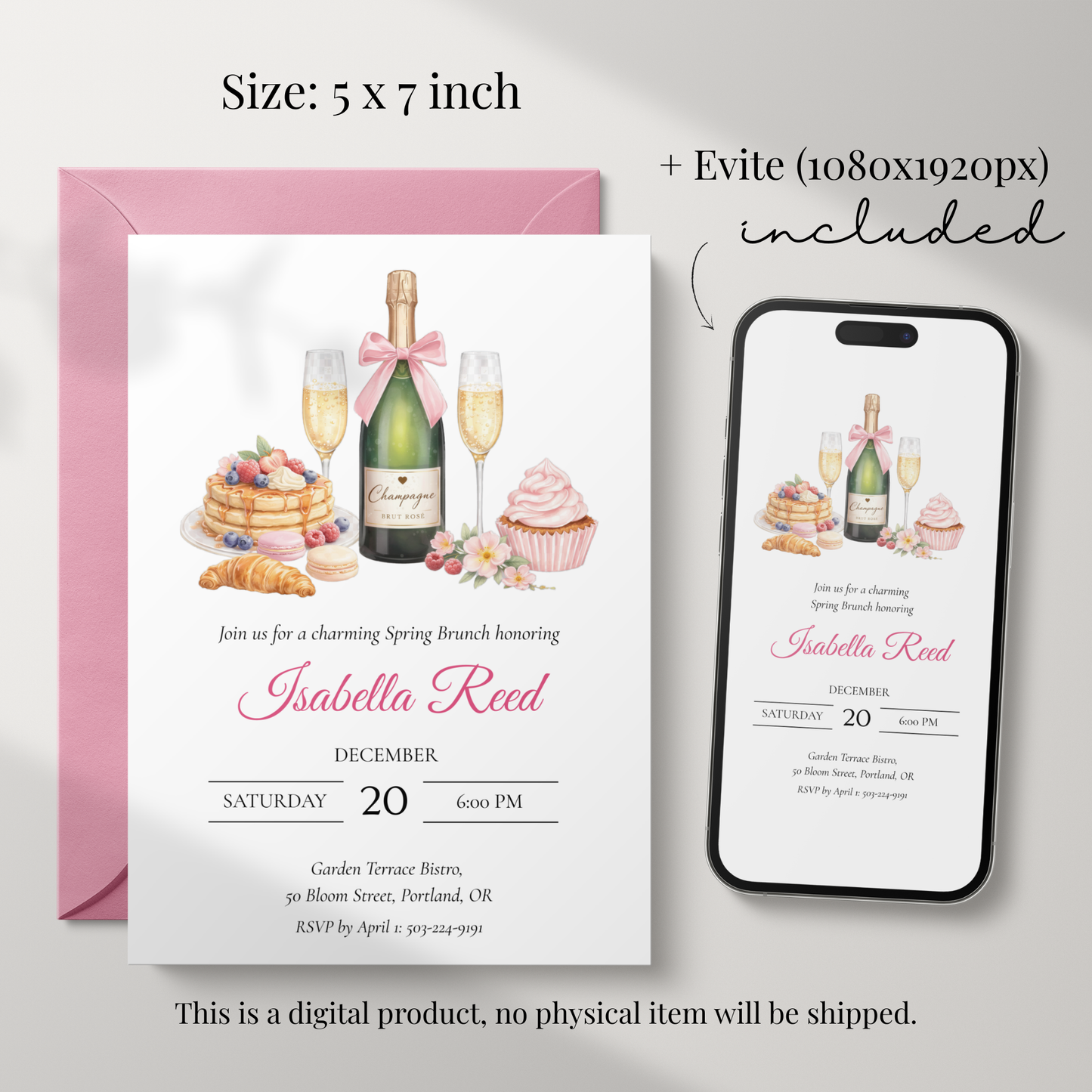 Citrus Birthday Brunch Invitation by Pretty Digital — view 2