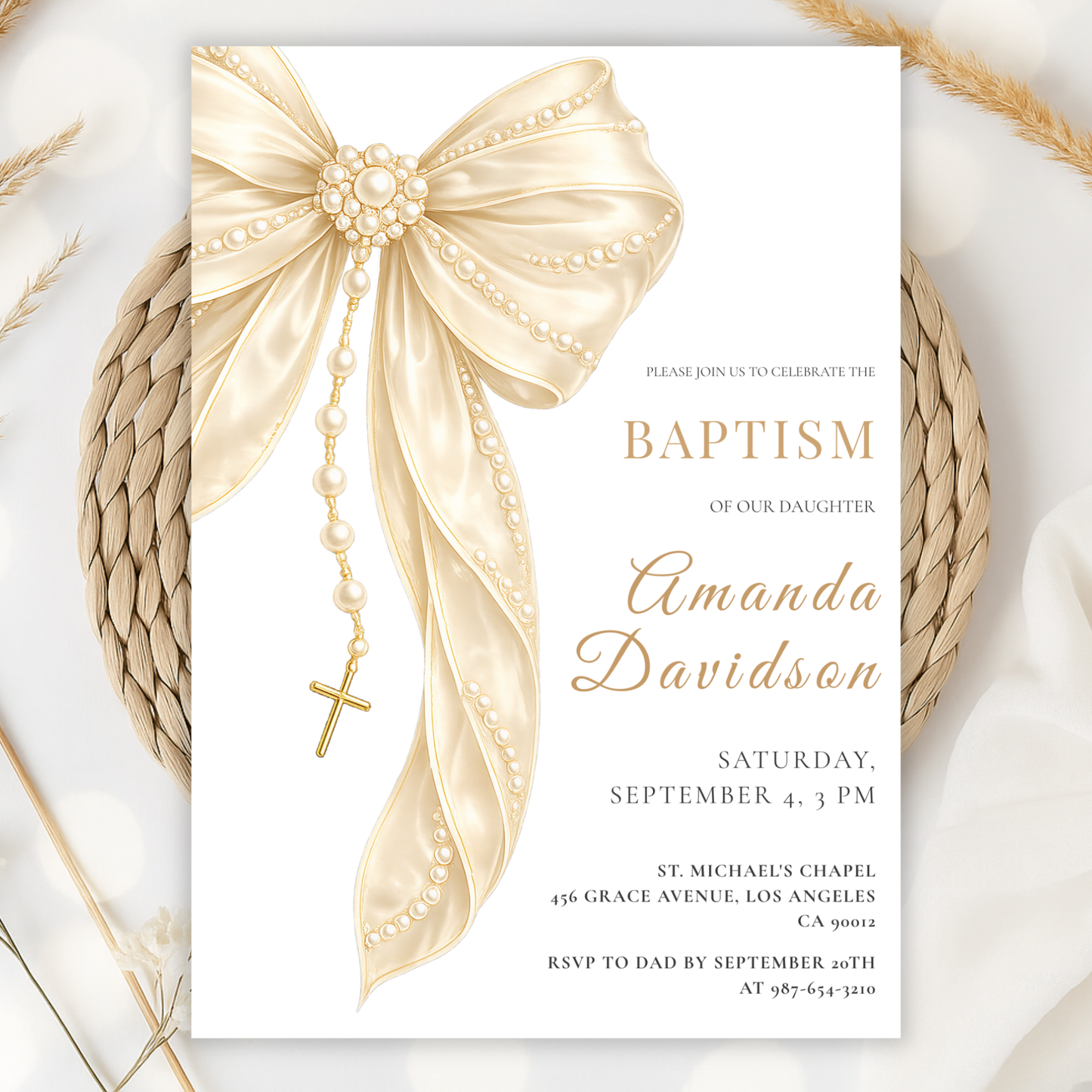 Classic Baptism Invitation by Pretty Digital — view 10