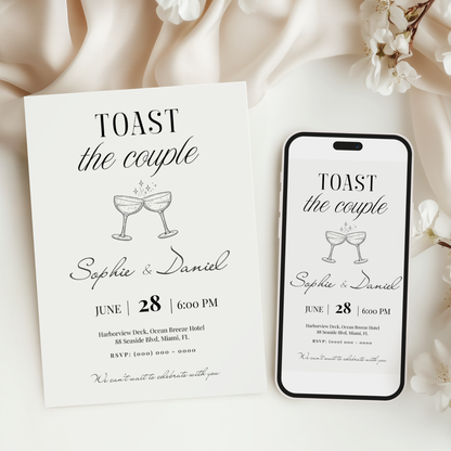 Toast the Couple — Engagement Party Invitation Template by Pretty Digital — view 5